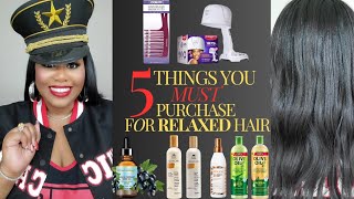 5 Things you MUST purchase if you have RELAXED HAIR  RELAXITS ONLY HAIR Ep1 Ms Sadie Daughter [upl. by Four]