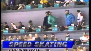 Winter Olympic Games Calgary 1988  500 m ice preparation  interview Ykema [upl. by Eibbed775]