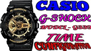 Casio GShock g339 GA110GB Watch Time Setting Manually Configuration  Casio G Shock Analog Digital [upl. by Nuavahs]