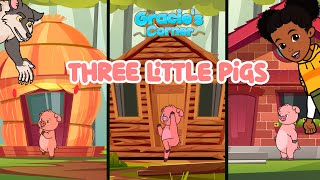 Three Little Pigs  Gracie’s Corner Hiphop Story  Nursery Rhymes  Kids Songs [upl. by Ttehr]