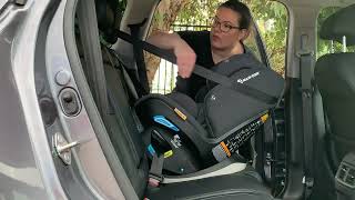 Maxi Cosi Pria LX Convertible Newborn Car Seat How to install in Rearward Facing with a seatbelt [upl. by Sondra325]