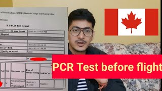 RT PCR test Before Boarding to Canada from India [upl. by Olrac]