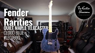 Fender Rarities Quilt Maple Telecaster Blue Cloud  The Guitar Showroom UK [upl. by Singh428]