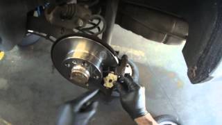 VW A4 Rear Disc brakes dragging  getting hot not a Parking Brake Cable problem [upl. by Etsyrk889]