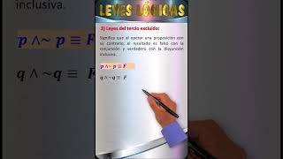 Ley del tercio excluido  Principio del tercio excluido  Leyes lógicas ejercicios  leyeslogicas [upl. by Weitman]