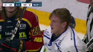 Bråk efter avblåsning mellan DIF och Leksand SHL 20212022 [upl. by Ellevel]