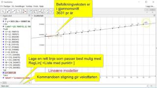 GeoGebra 1P Lineære modeller [upl. by Llennor911]