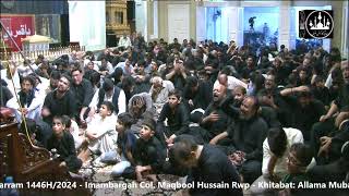 Majlis 6th Muharram 1446H2024  Imambargah Col Maqbool Hussain  Khitabat Allama Mubashir Zaidi [upl. by Vasilek]