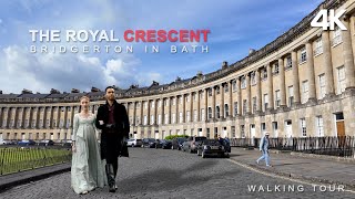 Step into the World of Bridgerton A Royal Crescent Bath Walking Tour 4K [upl. by Garneau]