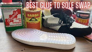 The Best Glue To Resole Jordans Using Content Cement Hand Made Customs [upl. by Janela]