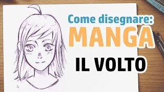 TUTORIAL  Come disegnare un volto manga [upl. by Sarson]