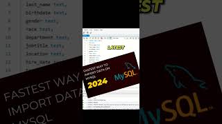 Fastest way to import large dataset into mySQL  100 working datascience mysql sql coding [upl. by Appel]
