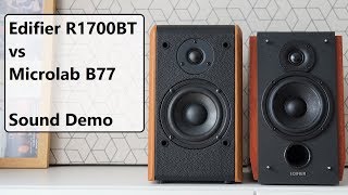 Edifier R1700BT vs Microlab B77  Sound Demo [upl. by Ilojne]