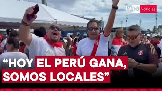 Perú vs Canadá Desde los exteriores del estadio hinchas confían en la victoria de la Bicolor [upl. by Glick]