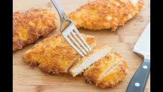 Crispy Parmesan Crusted Chicken Recipe  Quick Weeknight Dinner [upl. by Moyra795]