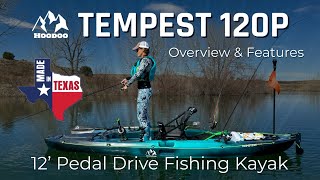 Hoodoo Tempest 120P  12’ Pedal Drive Fishing Kayak MADE IN TEXAS [upl. by Gerik]