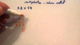 Multiplication column method  Corbettmaths [upl. by Haimrej]