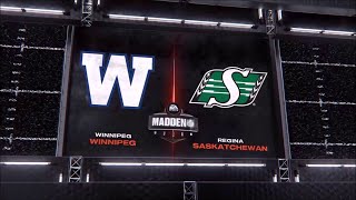 Madden 25 CFL Winnipeg Blue Bombers vs Saskatchewan Roughriders [upl. by Swift]