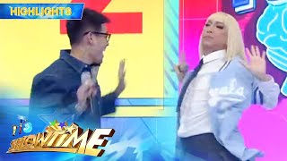 Vice Ganda dances after getting a matched answer with Ion on quotTumpaknersquot  Its Showtime [upl. by Domph159]