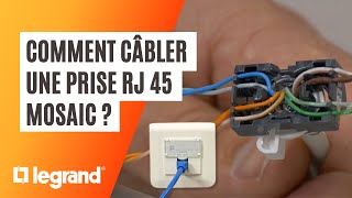 Comment câbler une prise RJ45 Mosaic Legrand [upl. by Nnylylloh]