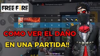 COMO VER EL DAÑO QUE HACES EN UNA PARTIDA DE Free Fire✔️  TheLioHk [upl. by Ydaf150]