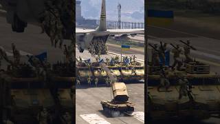 Ukrainean Soldiers Flee in Cargo Plane Russian Tanks Unleash Powerful Assault  Gtav [upl. by Bina901]