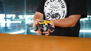 New Ray Toys Suzuki LTR450 112 Scale ATV Replica Yellow Quad Racer Unboxing [upl. by Lemert659]