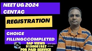 NEET UG 2024REGISTRATIONCHOICE FILLINGONLINE APPLICATION SUBMITTEDCENTAC PONDY [upl. by Gris119]