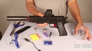 Gel Ball Blaster Electric Automatic Toy Gun Unboxing [upl. by Hayidah]