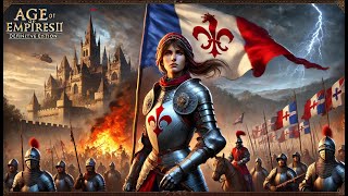 Age of Empires II DE  Joan of Arc Campaign  Mission 6 A Perfect Martyr  Full Gameplay [upl. by Damarra]