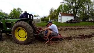 Tree Seedling Planting w John Deere 2355 [upl. by Ainitsirhc]