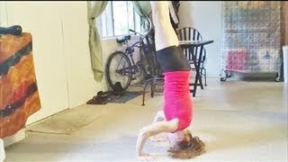 How To Do A Headstand And Headstand Up To Handstand With Coach Meggin [upl. by Trin]