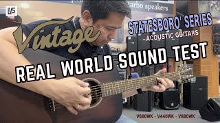 Vintage® Statesboro Series Acoustic Guitars V660WK V440WK V880WK [upl. by Adalie]