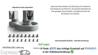 Spülmaschinen Rollen Geschirrspüler wechseln Unterkorb Oberkorb Rollen tauschen div Modelle [upl. by Renrag]