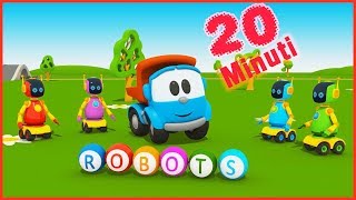 Camioncino Leo Junior e i robot  Cartoni animati per bambini  20 minuti [upl. by Icats]