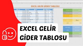 Excel Gelir Gider Tablosu Oluşturma [upl. by Ashil]