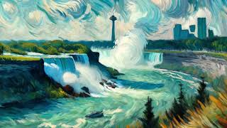 Niagara Through Van Goghs Eyes Harmony of Art and Nature AI AIimage painting masterpiece [upl. by Clellan]