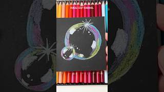 Can these Colored Pencils Draw on Black paper ✏️ shorts [upl. by Laverna468]