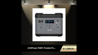 ACOPower P2001 Portable Power Station [upl. by Cristionna]