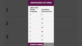 Law of Diminishing Returns  60 Second Economics  ALevel amp IB [upl. by Moody754]