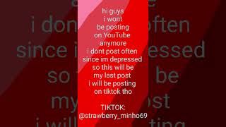 Sorry guysihatelife depression TIKTOKstrawberryminho69 [upl. by Hgielsel]