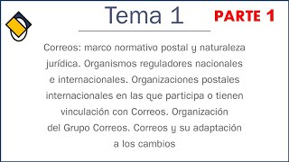 Temario Correos narrado Tema 1 parte 1 [upl. by Pelag]