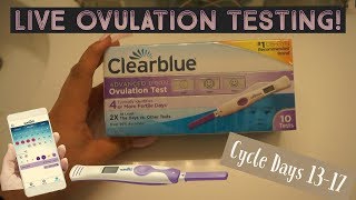 LIVE OVULATION TESTS AFTER CLOMID  CYCLE DAYS 1317  CLOMID ROUND 1  TTC with PCOS [upl. by Naresh]