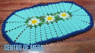 Tejé en CROCHET CENTRO de MESA OVALADO  Paso a Paso [upl. by Bloomer]