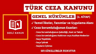 Türk Ceza Kanunu Genel Hükümler TCK  Temel İlke Tanımlar amp Ceza Sorumluluğu Sesli Kanun Dinle [upl. by Aihsiym]