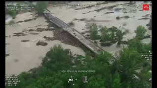 Imágenes del helicóptero de BomberosCM crecida río Alberche [upl. by Nnelg]