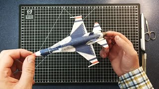 F16 Fighting Falcon Paper Model  How to Make a Paper Airplane Model  DIY Paper [upl. by Frere157]