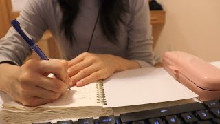 ASMR WHISPER RAMBLE   crinkly notebook pencil writing very relaxing [upl. by Nike]