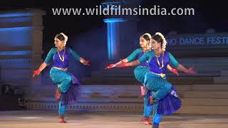 Bharatnatyam group Khajuraho dance festival 2020 [upl. by Amhser41]