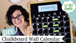 DIY Wall Calendar  How To Make a Chalkboard Monthly Planner  laurenfairwx [upl. by Dionne]